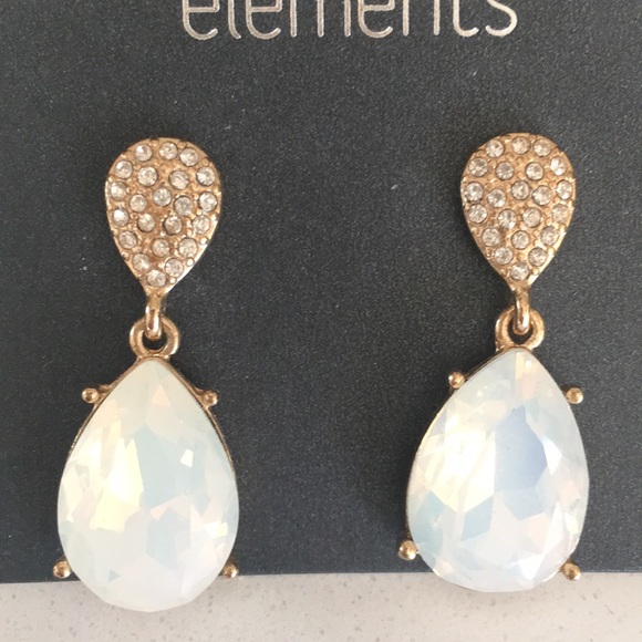 Elements delicate droplet dangle earrings - Picture 2 of 2